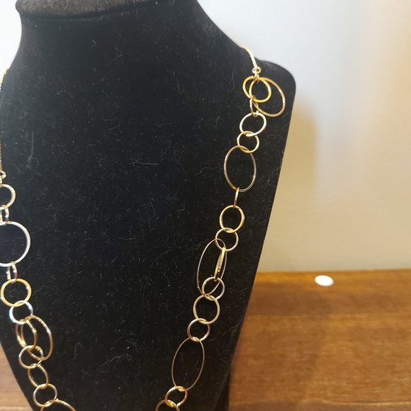 Long Gold Tone Multi-loop Chain - Picture 3 of 5